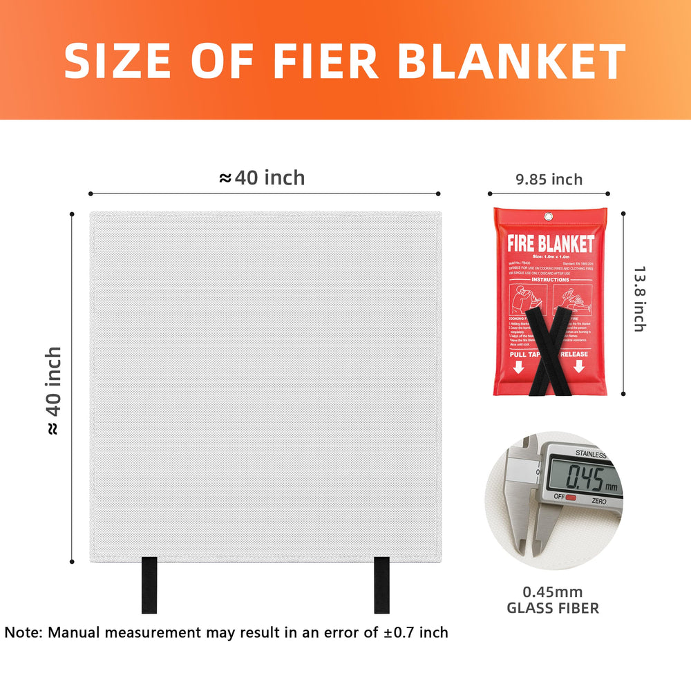 Andyssey fire blanket rv-use-40x40 enables portable, fast fire suppression on the go.