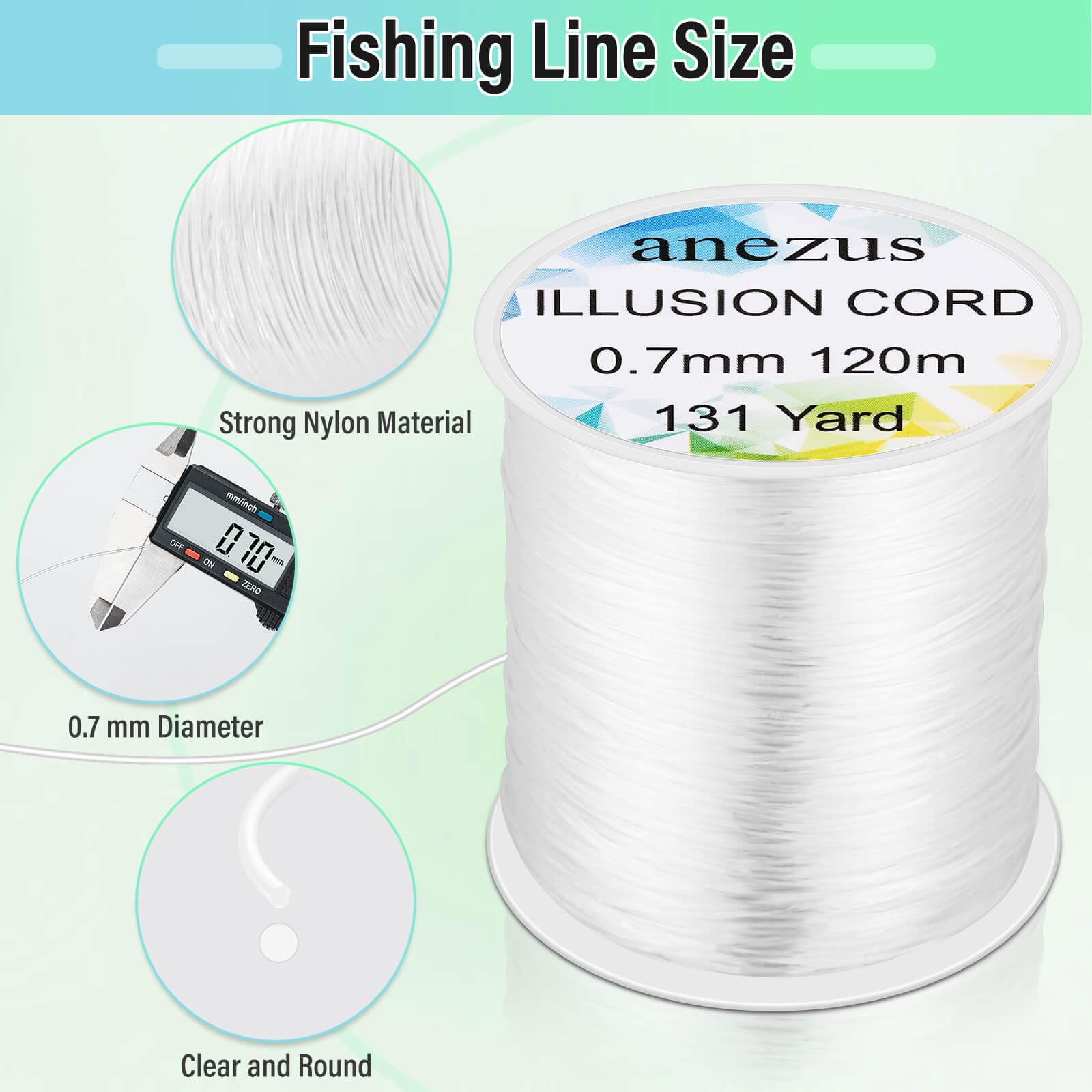 Flexible fishing wire that knots easily for secure decorations