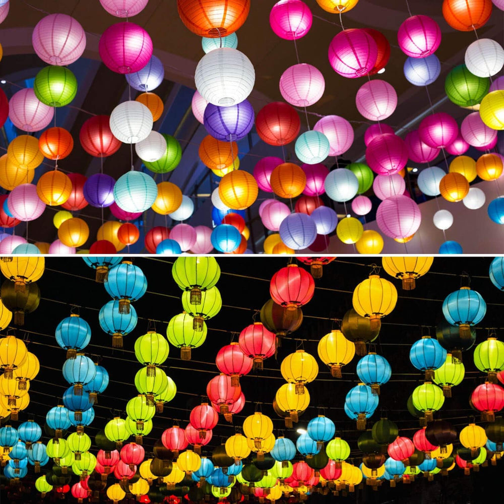 Hanging decorations with clear monofilament fishing line