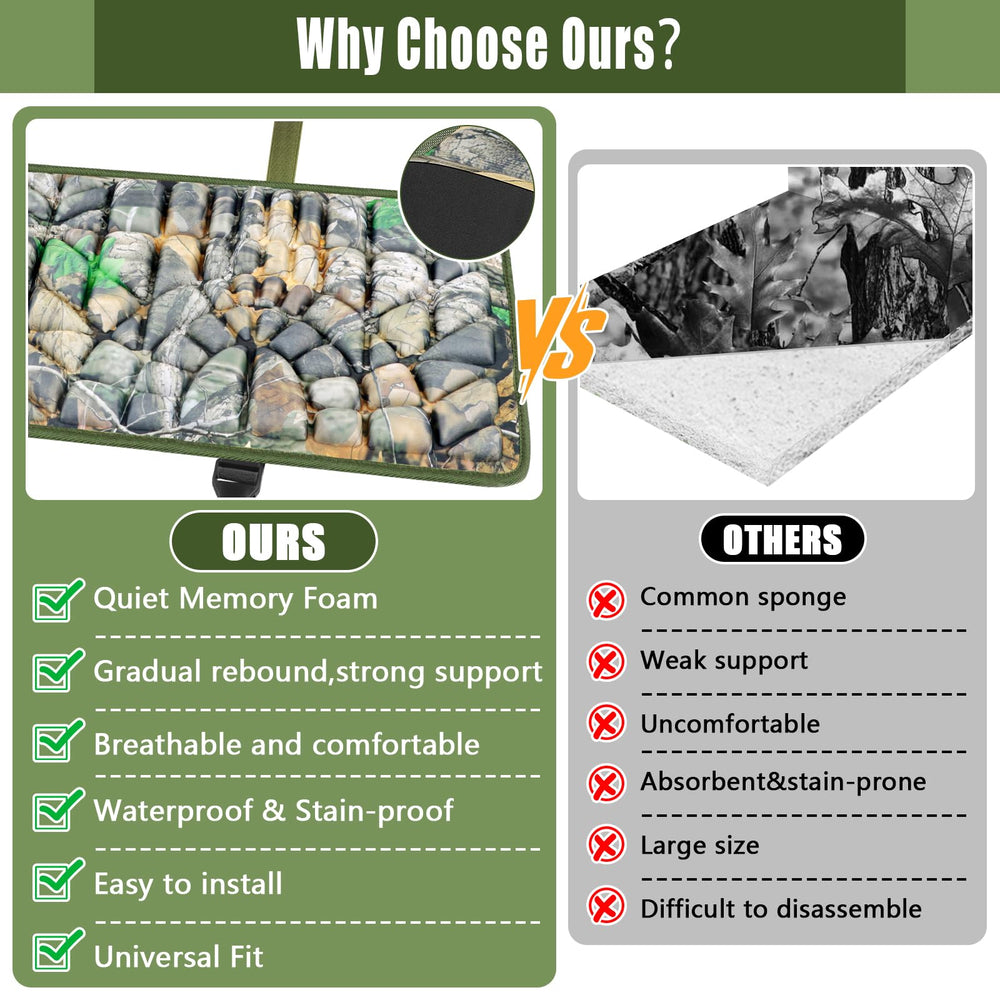 ANGAR memory foam cushion features waterproof bottom for rugged outdoor use