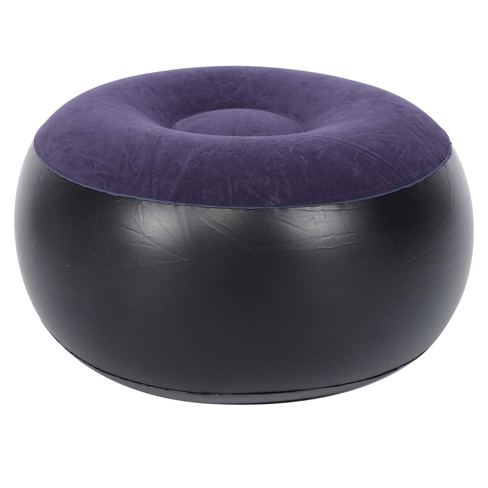Anggrek inflatable stool used as a multi-function seat and footrest.
