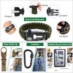 Angieast survival kit survival knife ready for outdoor tasks.