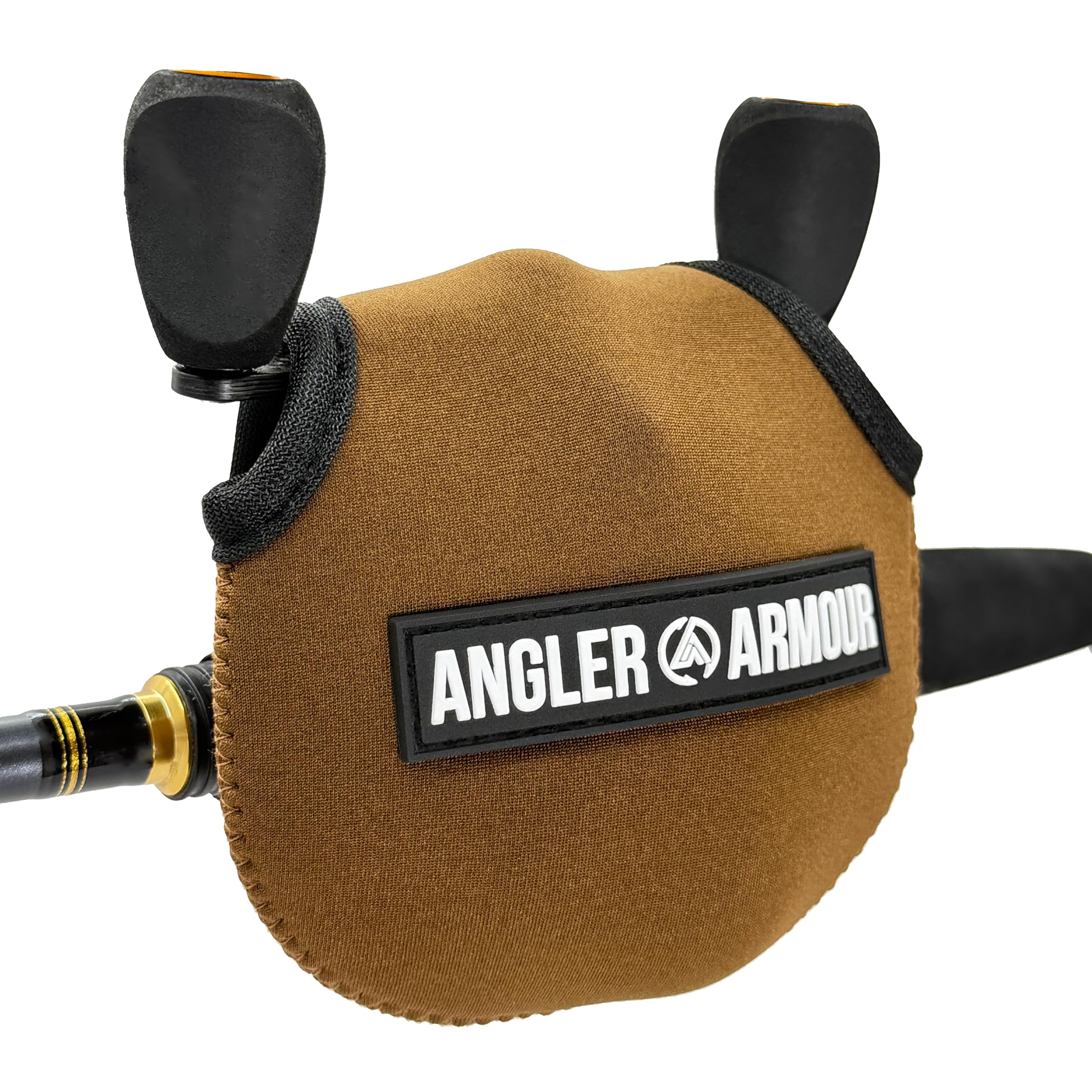 Angler Armour Marsh Brown Baitcast Reel Cover – front view