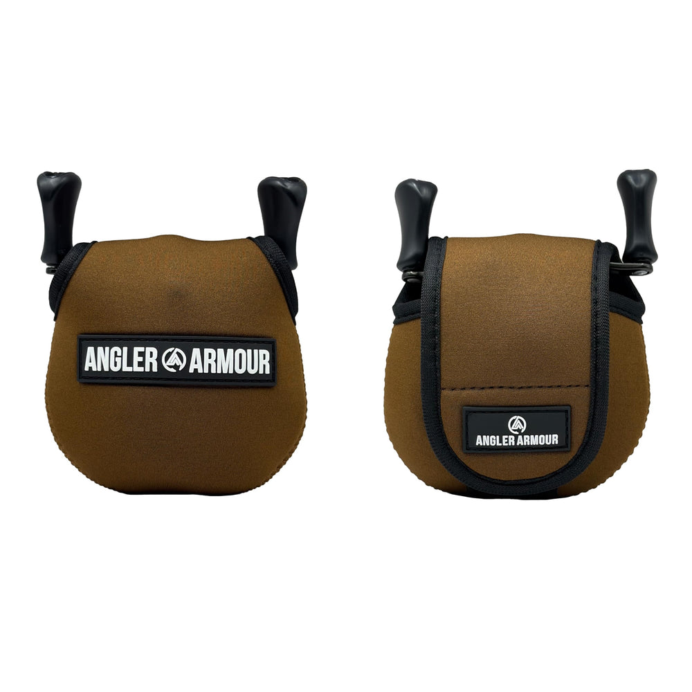 Right-handed baitcasting reel protected by Marsh Brown cover