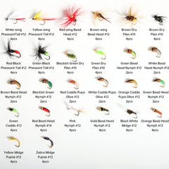 Close-up of premium hand-tied dry flies