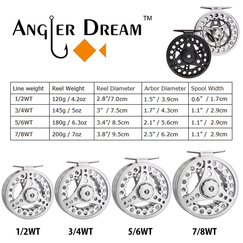 ANGLER DREAM large arbor design speeds line pickup and reduces memory