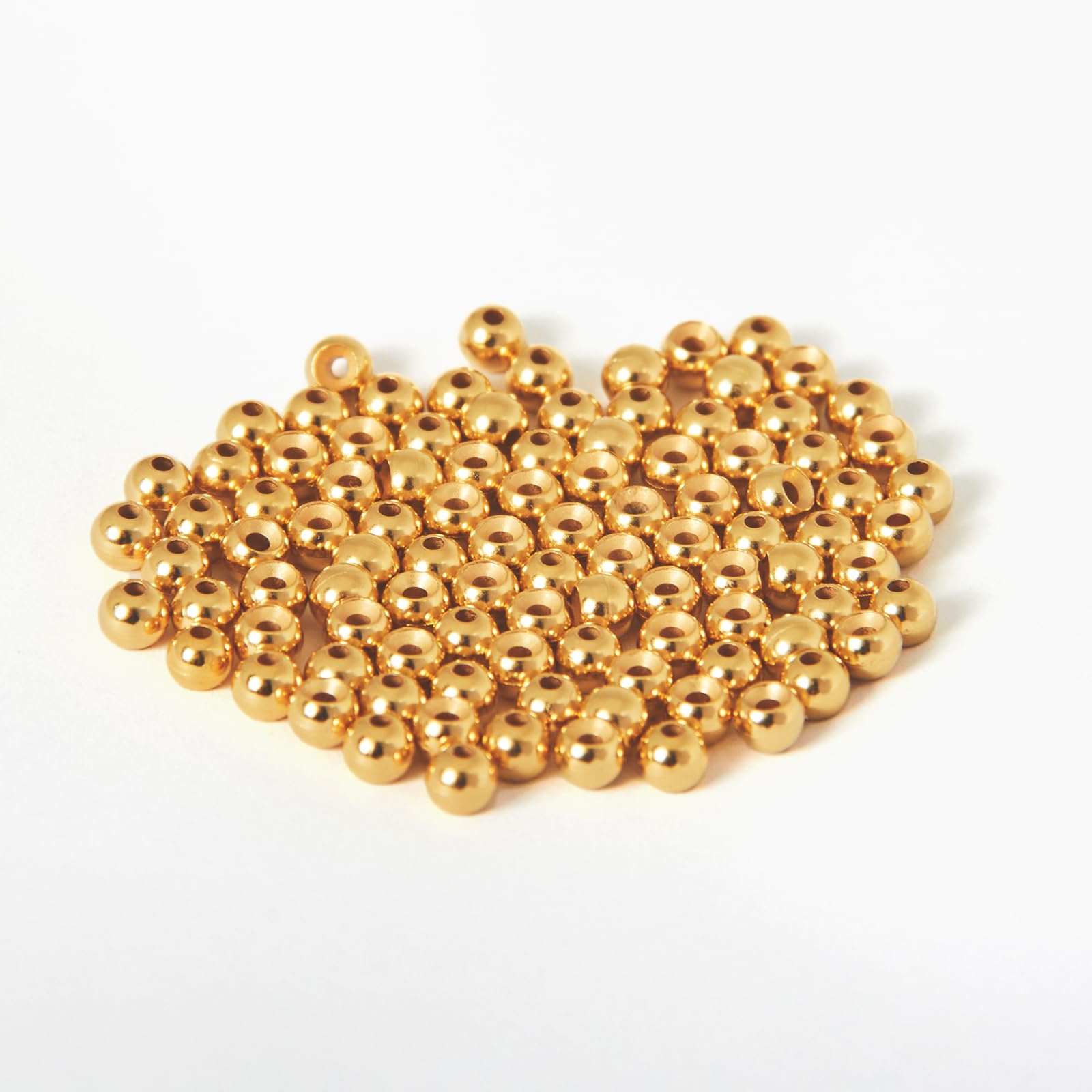 Angler Dream gold tungsten bead 4.65mm closeup for bead-head flies with lasting finish