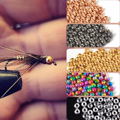Angler Dream rainbow tungsten bead 4.65mm closeup offers pattern variety