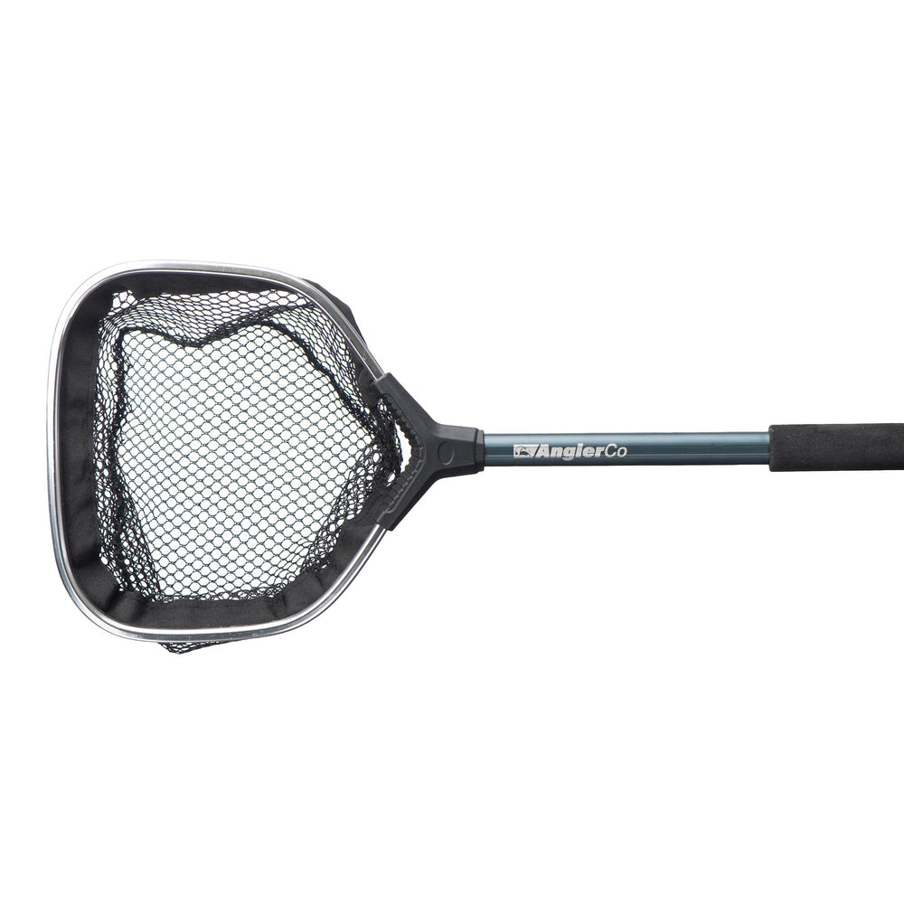 Close-up of aluminum frame bait net