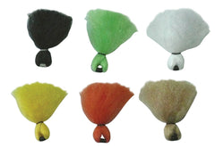 Anglers Accessories Poly Vee hand tied yarn strike indicators in green boost visibility for bite detection.