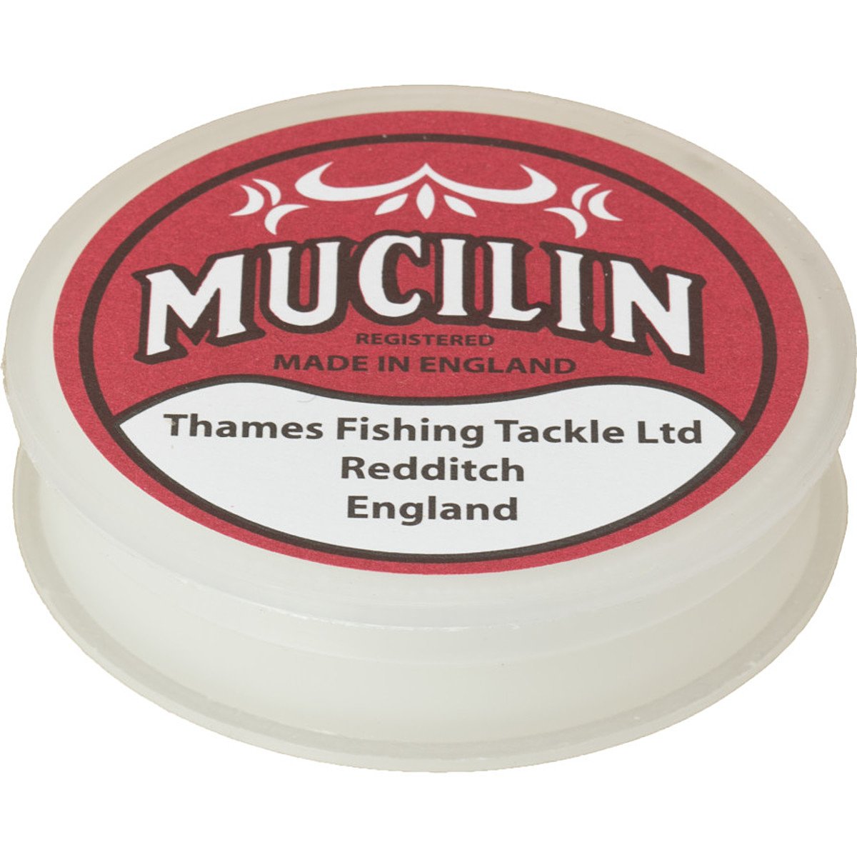 Anglers Accessories Thames Mucilin red can floatant paste enhances fly buoyancy and line glide during fishing