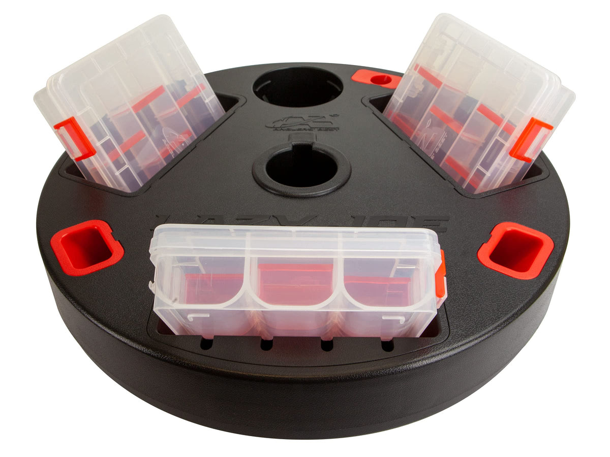 Angler's Best Lazy Joe around the seat pedestal keeps gear within reach.