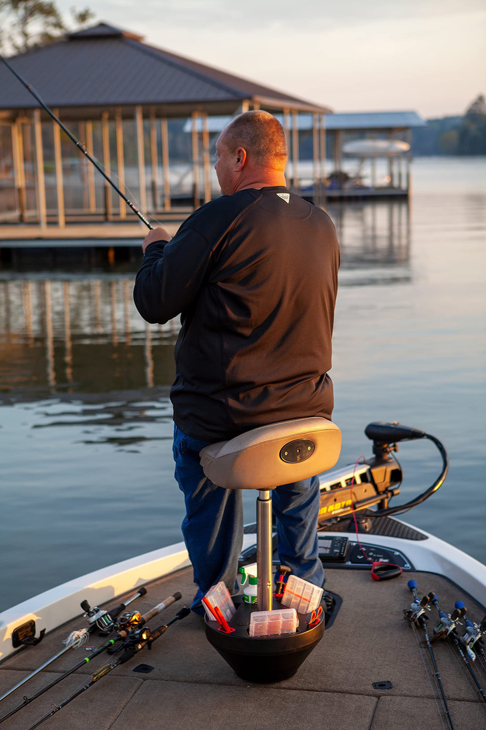 Angler's Best Lazy Joe cup holder doubles as a scent spray holder.