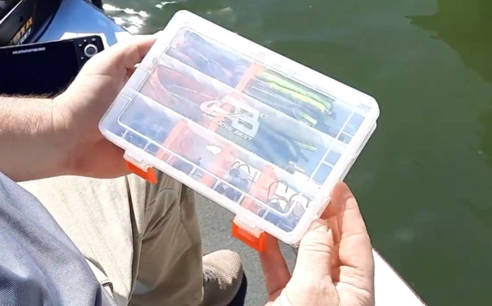 Angler's Best Lazy Joe hook remover holder and two accessory slots keep extras handy.