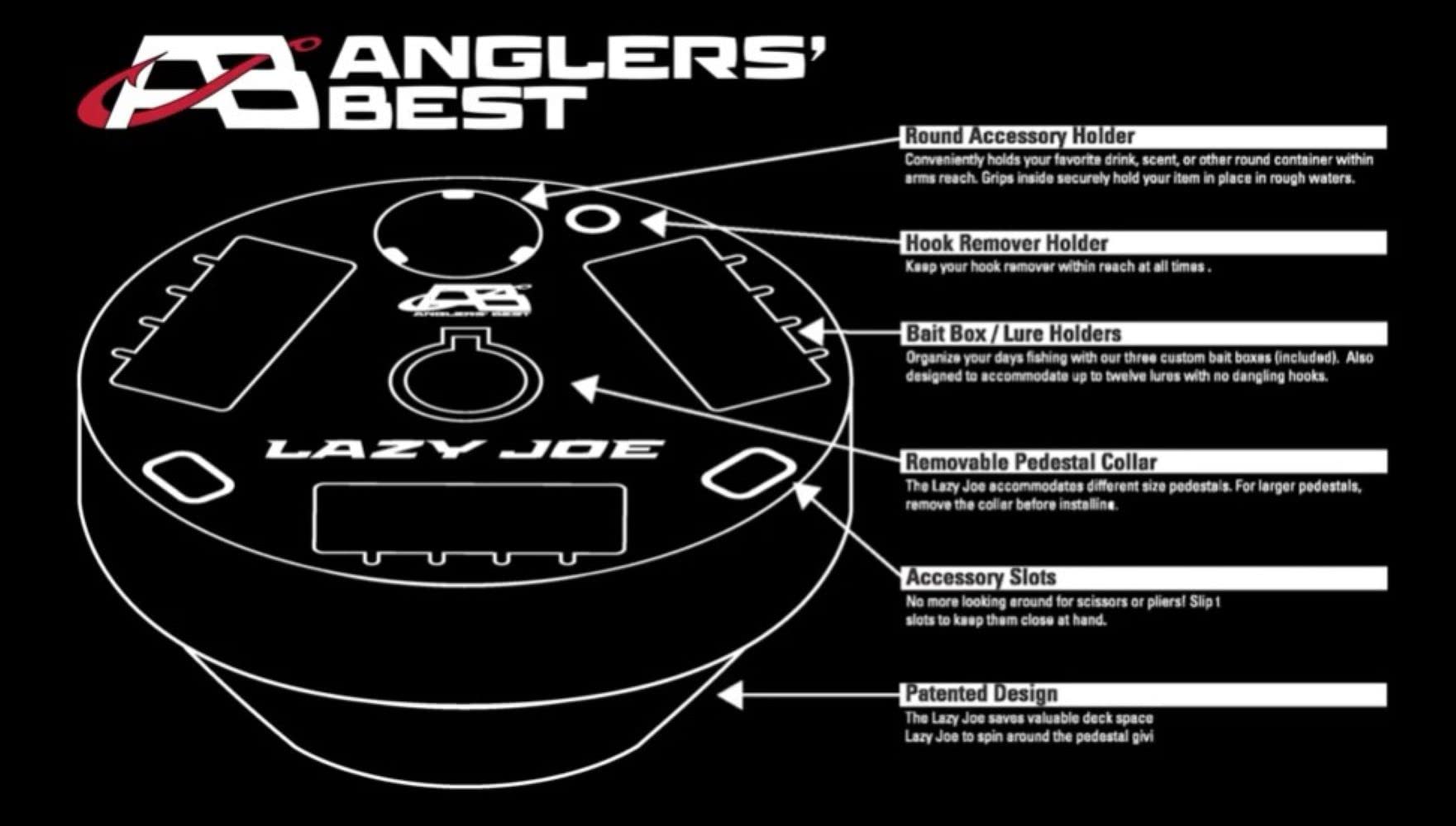 Angler's Best Lazy Joe includes three bait boxes for tidy storage.