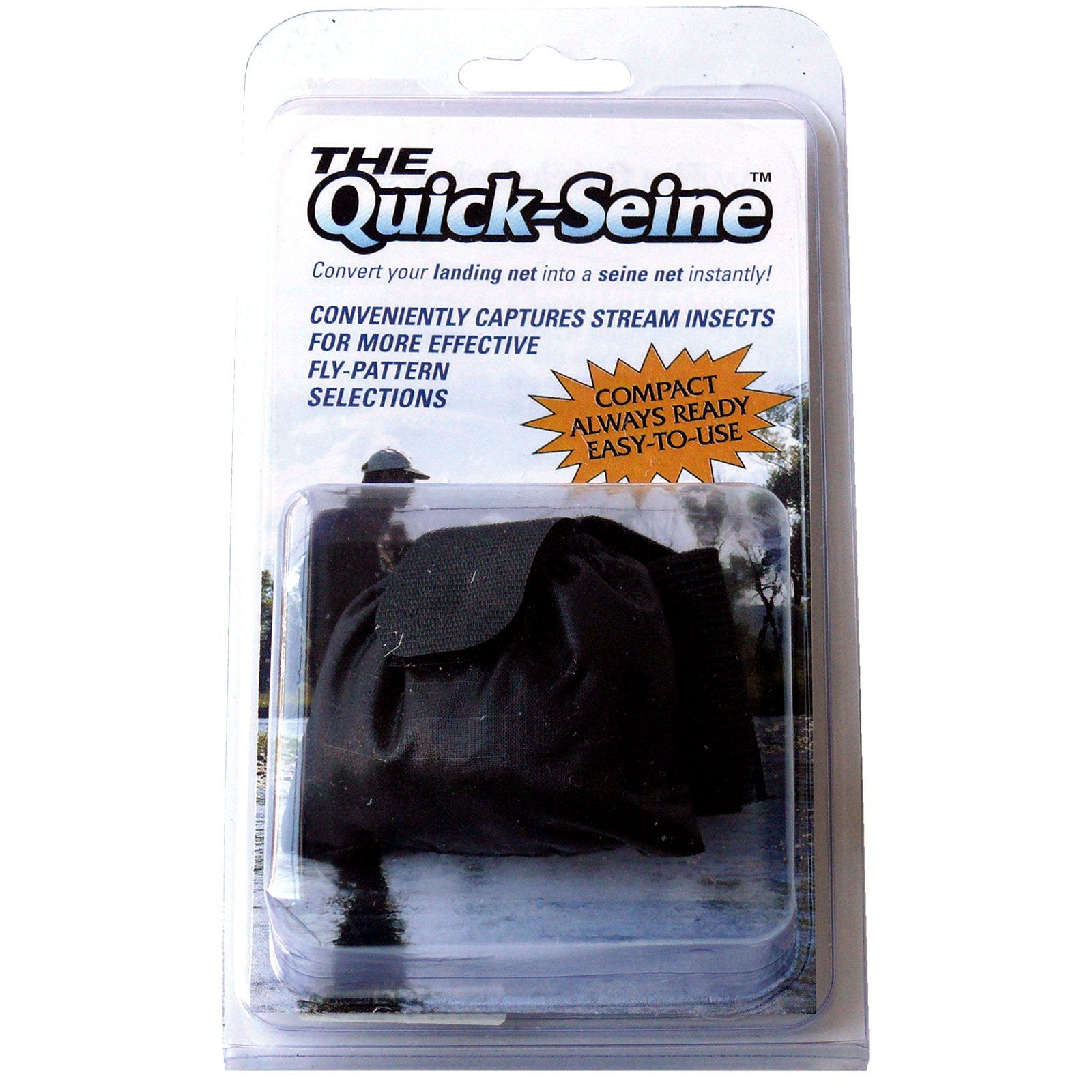 Angling Designs Quick Seine attached to a landing net for insect sampling