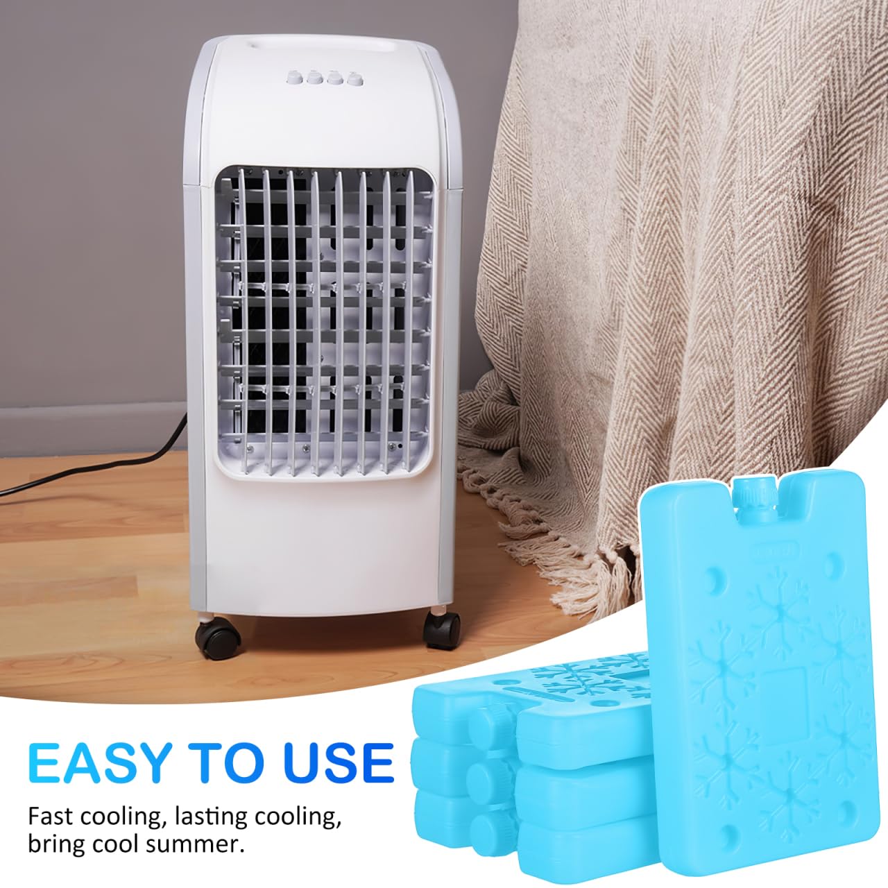 Angoily Ice Crystal Box placed inside a cooler to keep items cold.