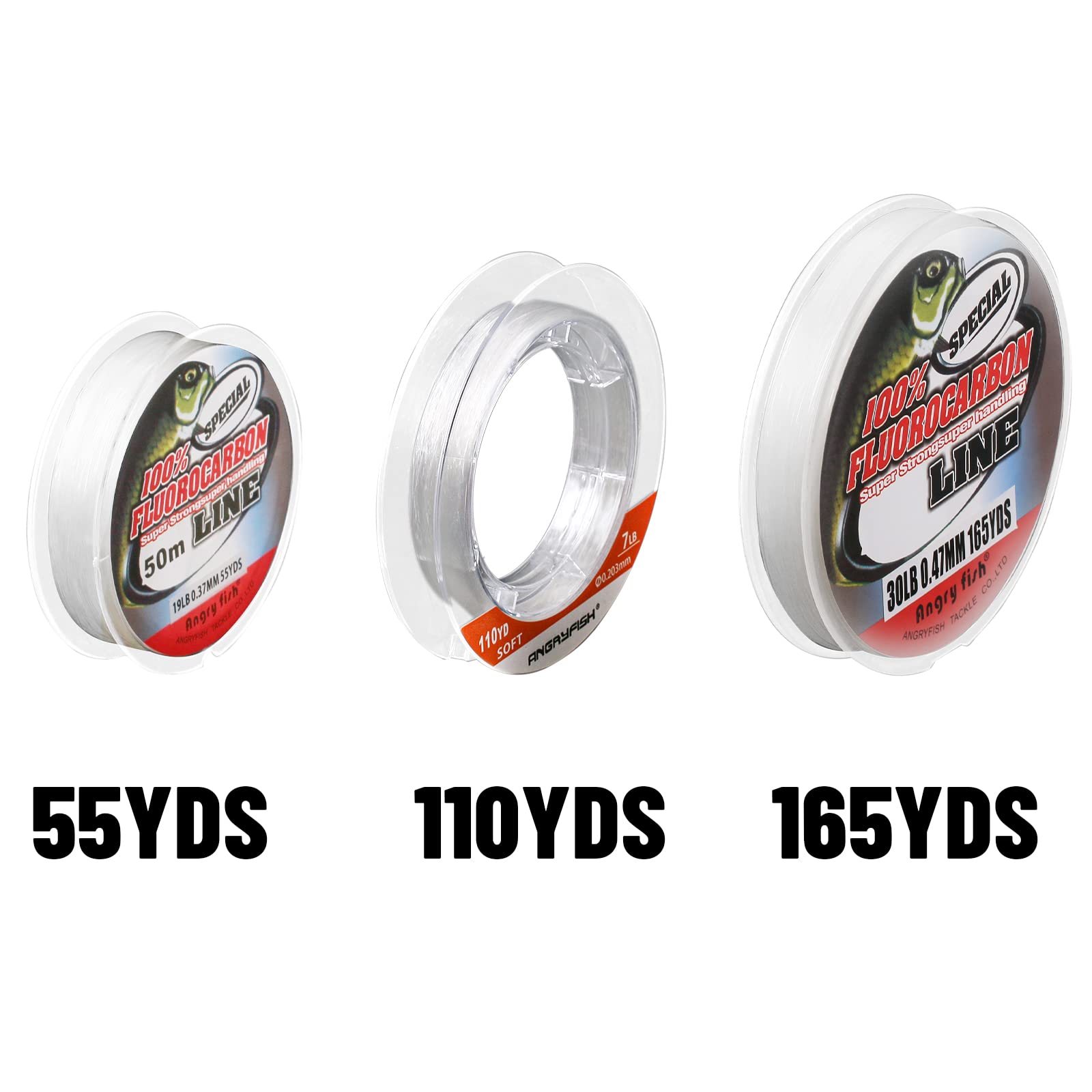 ANGRYFISH pink fluorocarbon line 24 lb 0-437 mm diameter for strong yet sensitive rigs