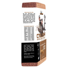 Ani-Logics Outdoors Crush Attractant Brick Brassica closeup showing year-round nutrition support