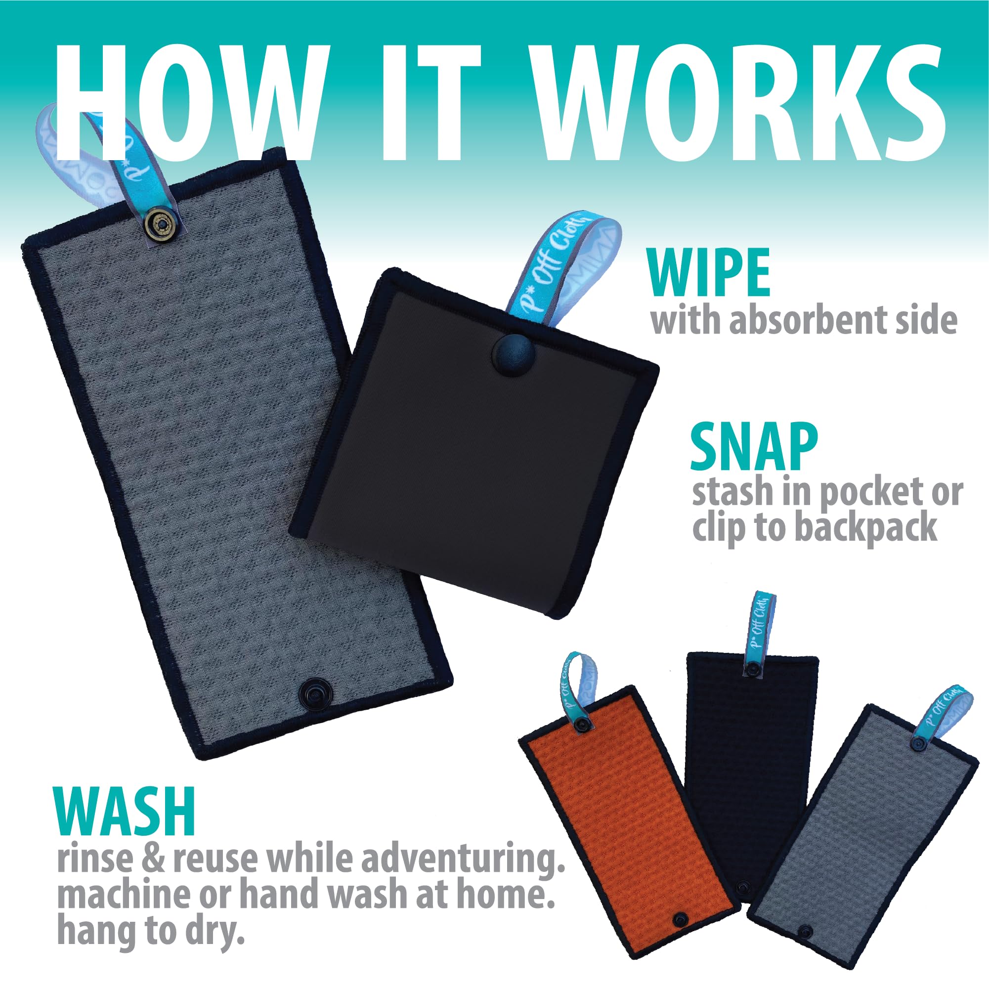 Machine wash and air dry ANIMOSA P Off Cloths