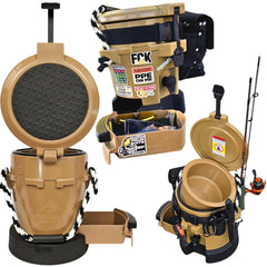 ANIMUS ACCESSORIES Animus Workstation Cooler built-in seat for on-site seating and stability.
