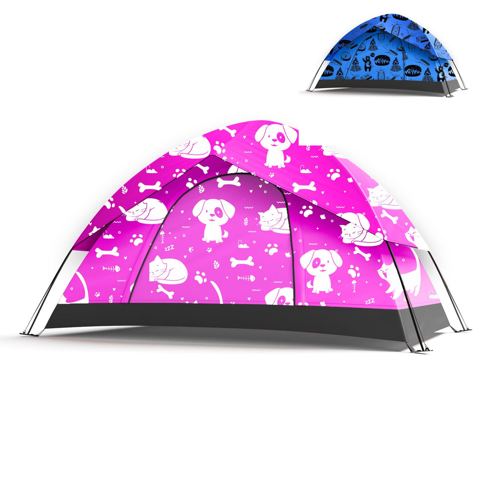 ANJ Outdoors KidzAdventure pink tent with Best Friends theme for indoor play and outdoor adventures.