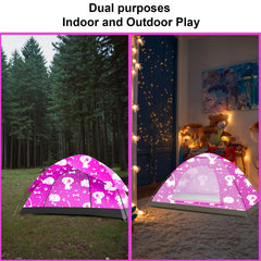 ANJ Outdoors KidzAdventure two-layer tent adapts for indoor play or outdoor camping.