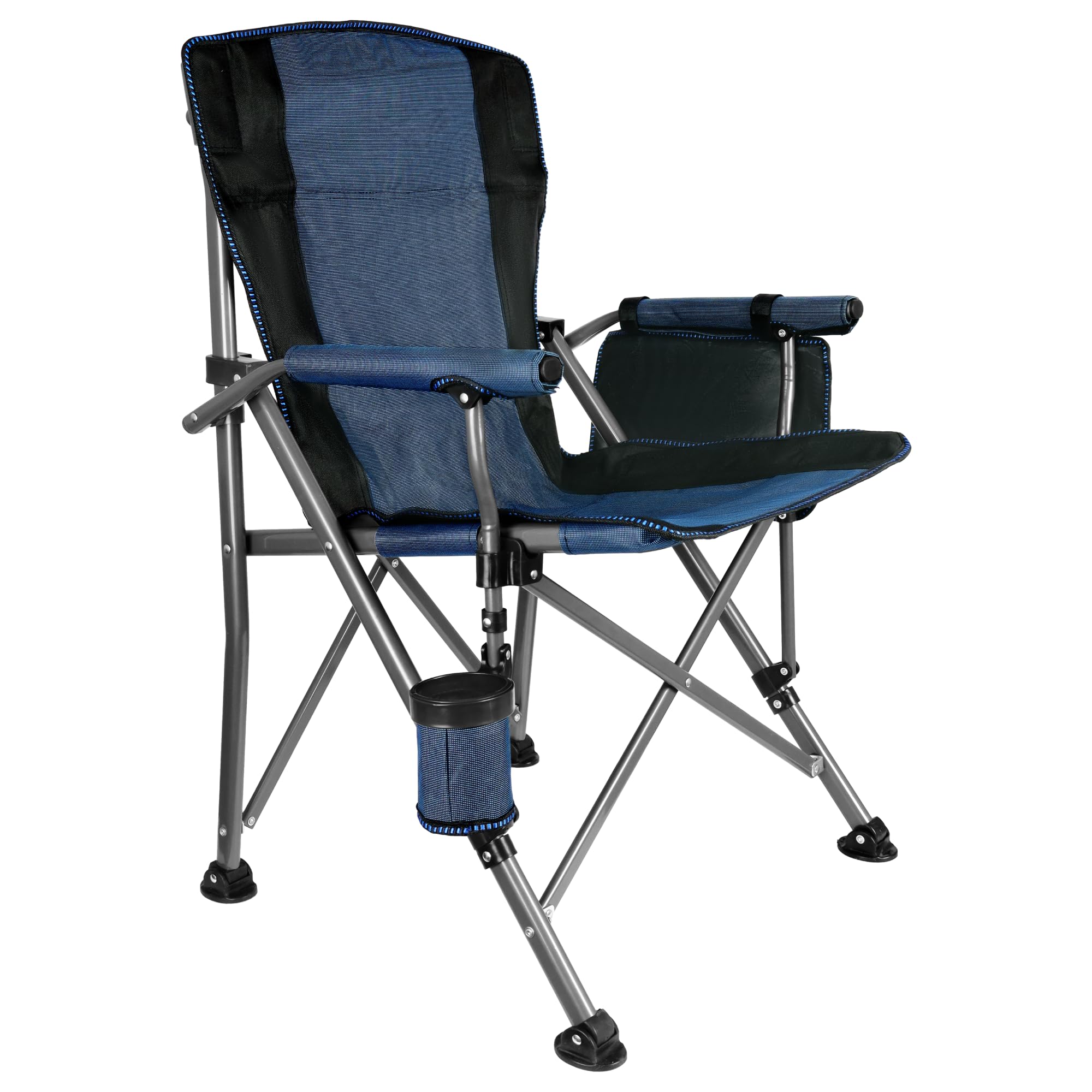 Anmiro blue fabric chair offers breathable comfort during long sessions.