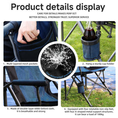 Anmiro chair cup holder keeps beverages within reach during outdoor seating.