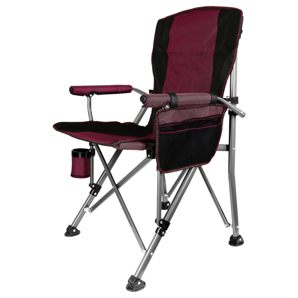 Anmiro folding camping chair rose red color brightens camp moments.