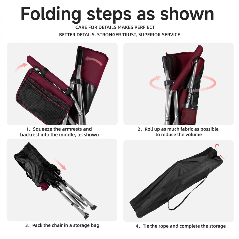 Anmiro folding camping chair storage bag enables easy transport and organization.