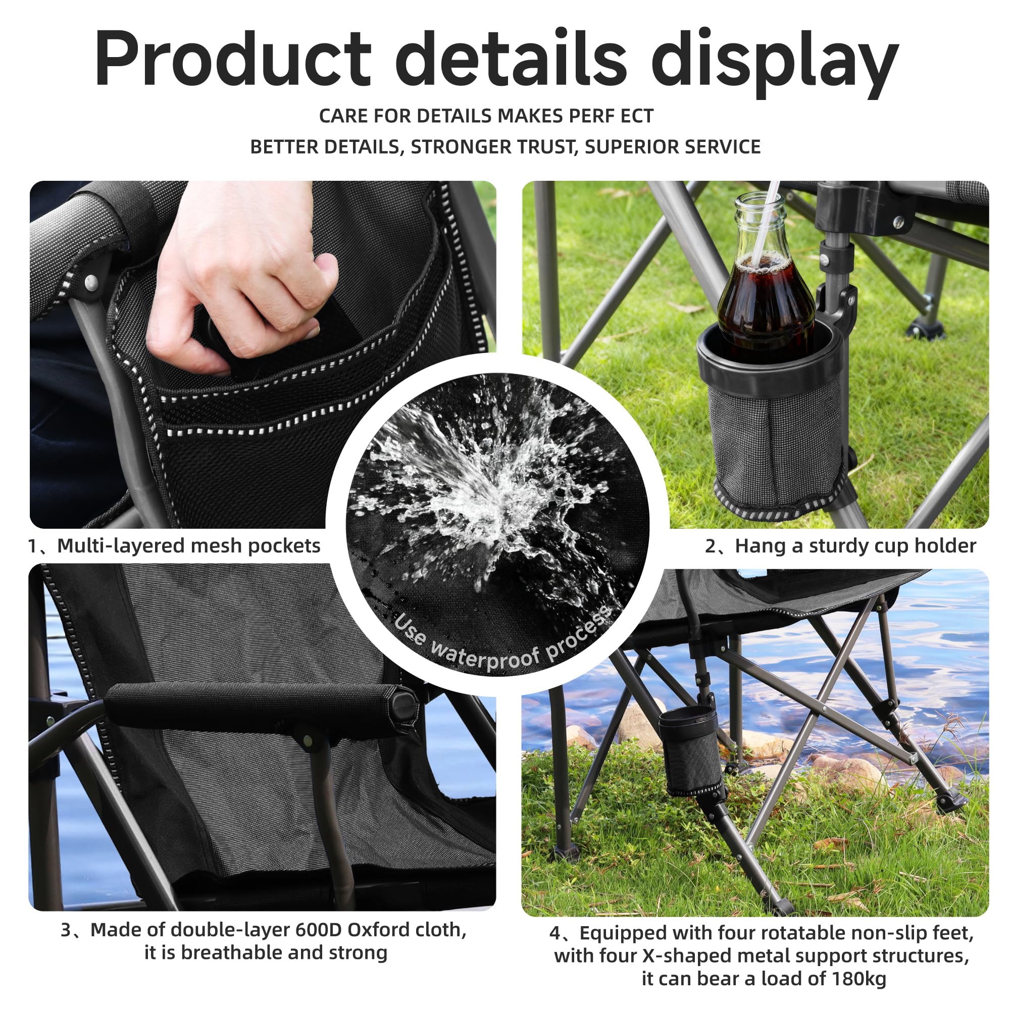 Anmiro X-shape stability frame with 600D fabric for durable stability