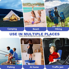 Ann Katy Portable Toilet in car trunk, ideal for road trips and camping.