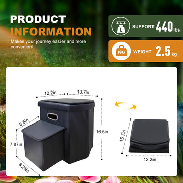 Ann Katy Upgrade XL folded portable toilet, ideal for car and backpack travel.