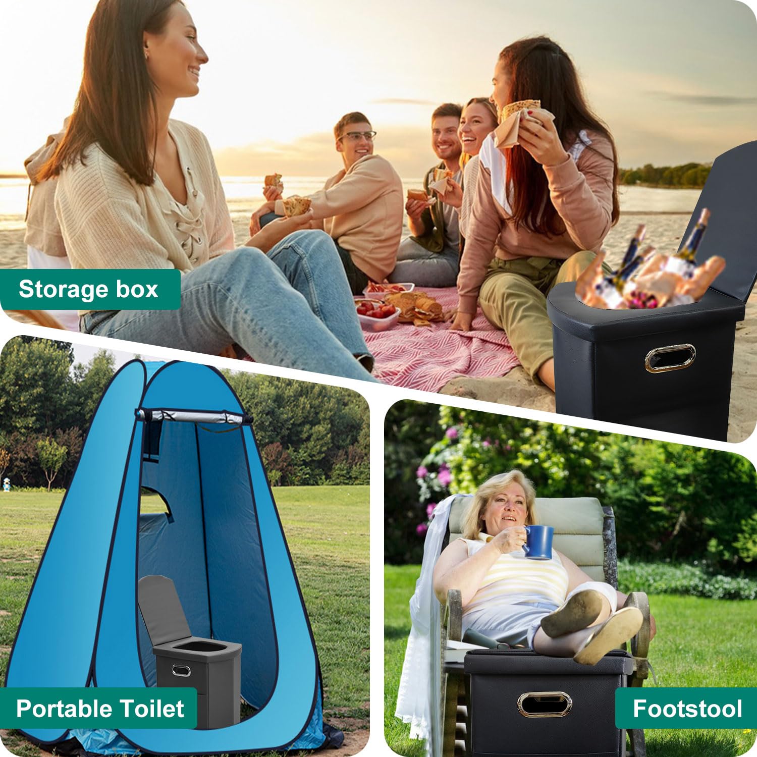 Ann Katy Upgrade XL supports multiple uses as storage or stool.