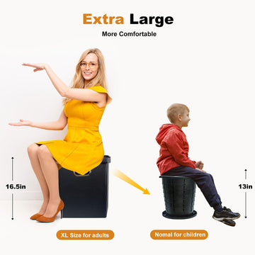 Ann Katy Upgrade XL multi-use design supports storage, trash, bar bucket, or small dining.