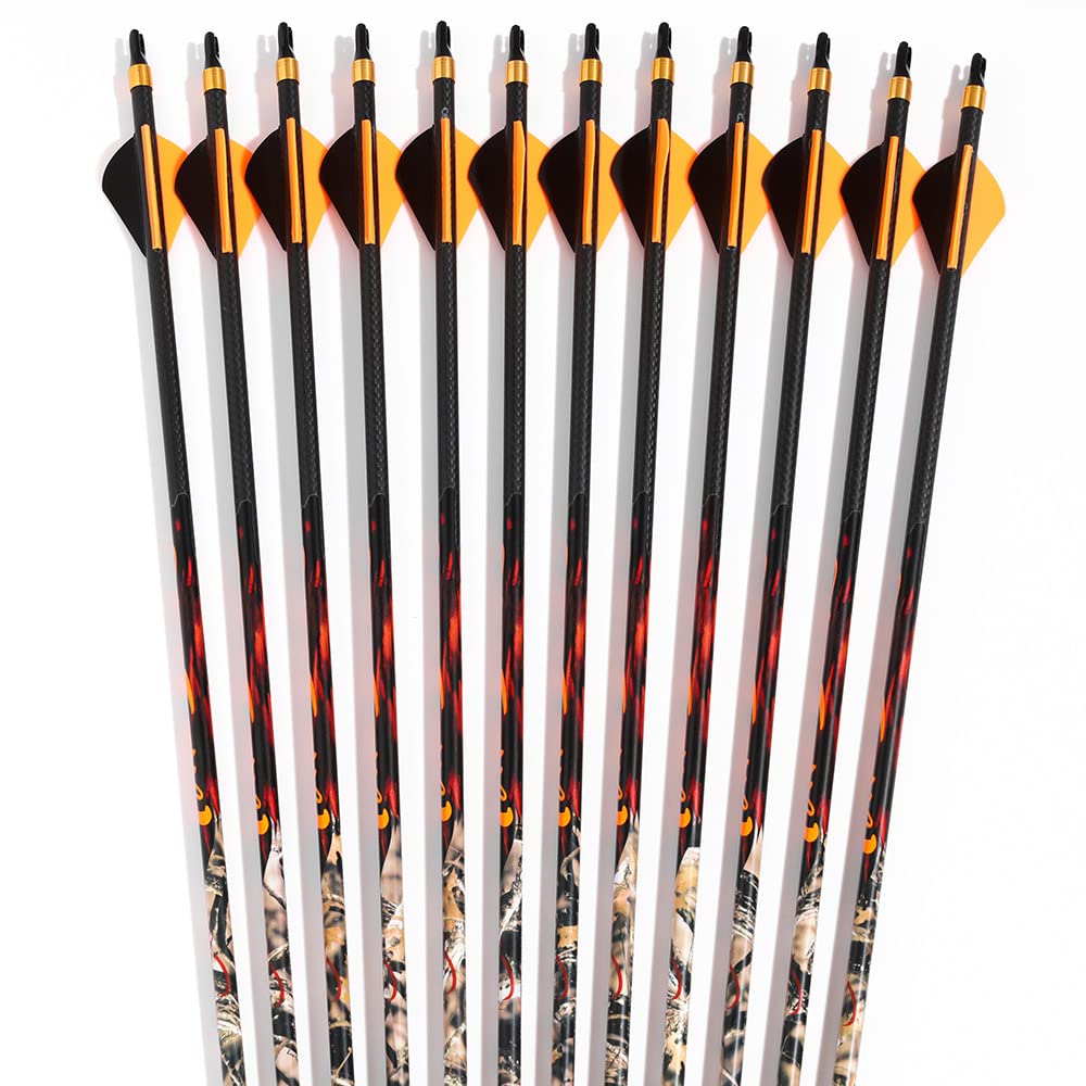 Annastar camo hunting carbon arrows 3k carbon construction emphasizes strength and durability