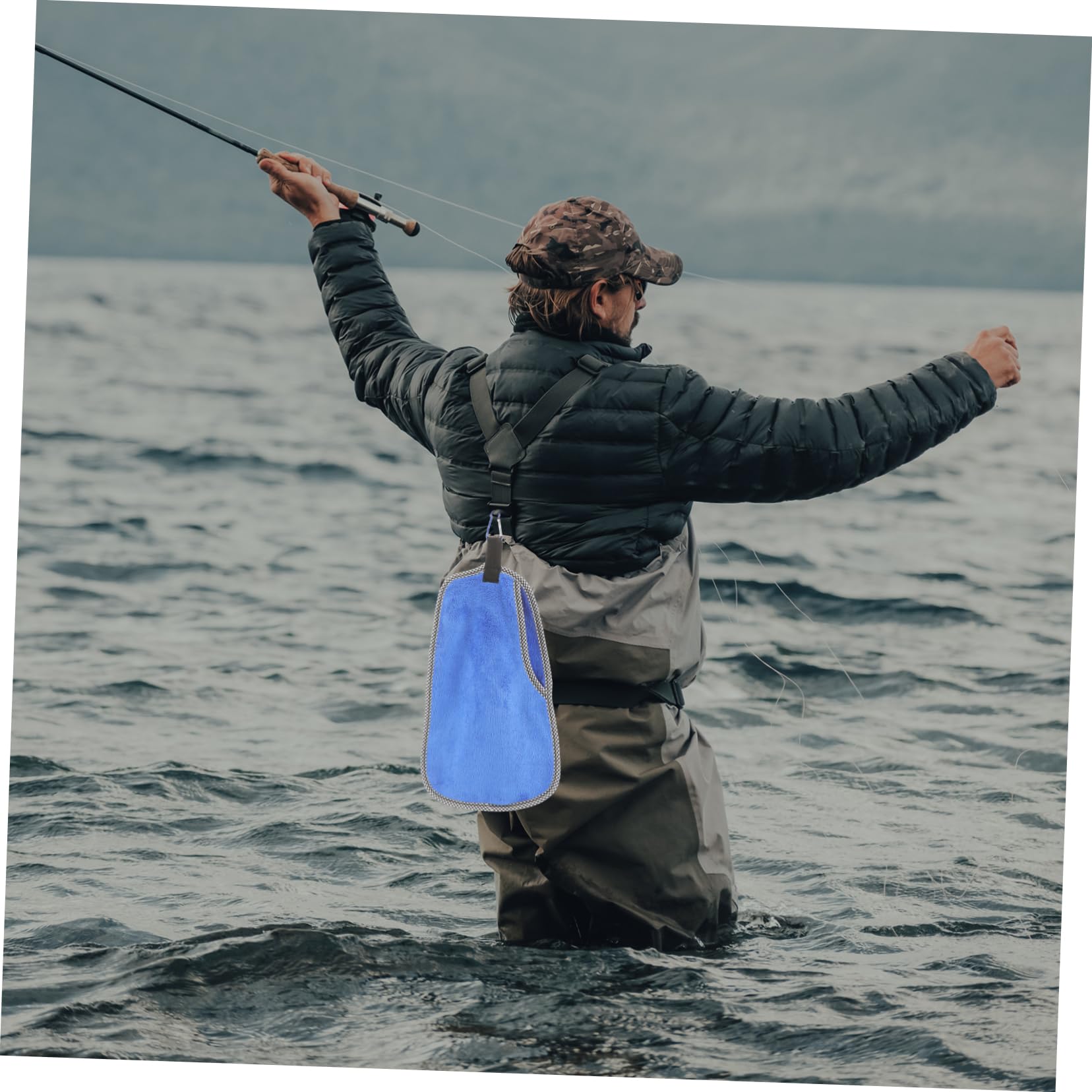 Anneome towel ready for fishing, hunting, hiking, tours and photography
