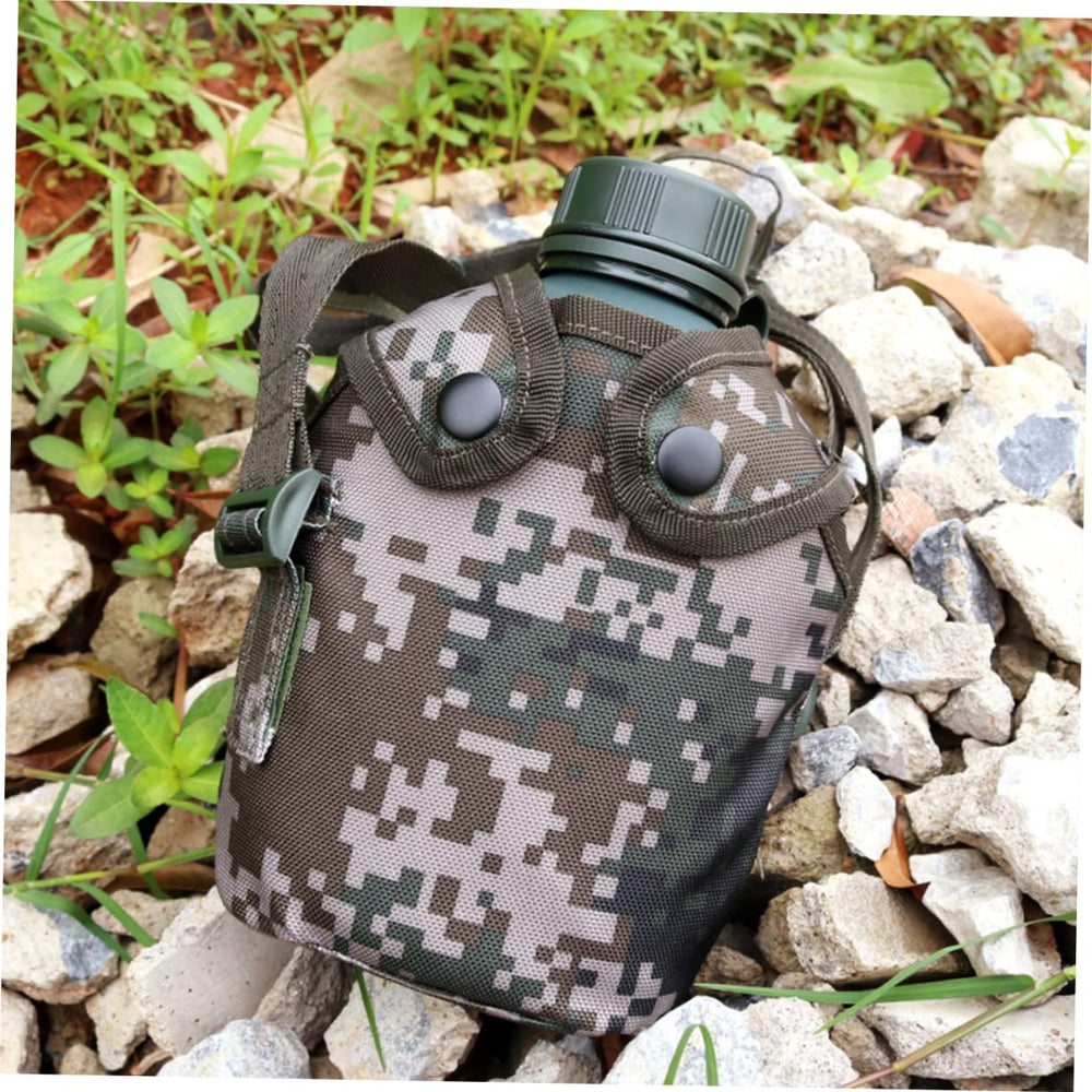 Anneome outdoor water bottle in action during camping or hiking adventures.