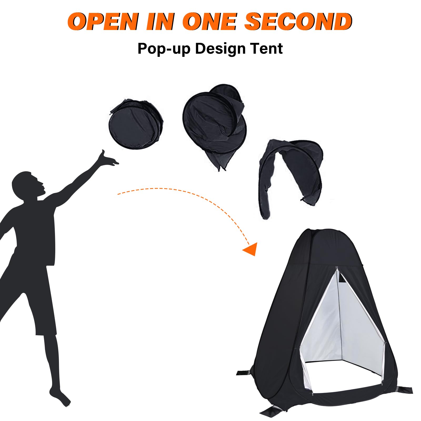 anngrowy shower privacy tent two windows provide ventilation and visibility