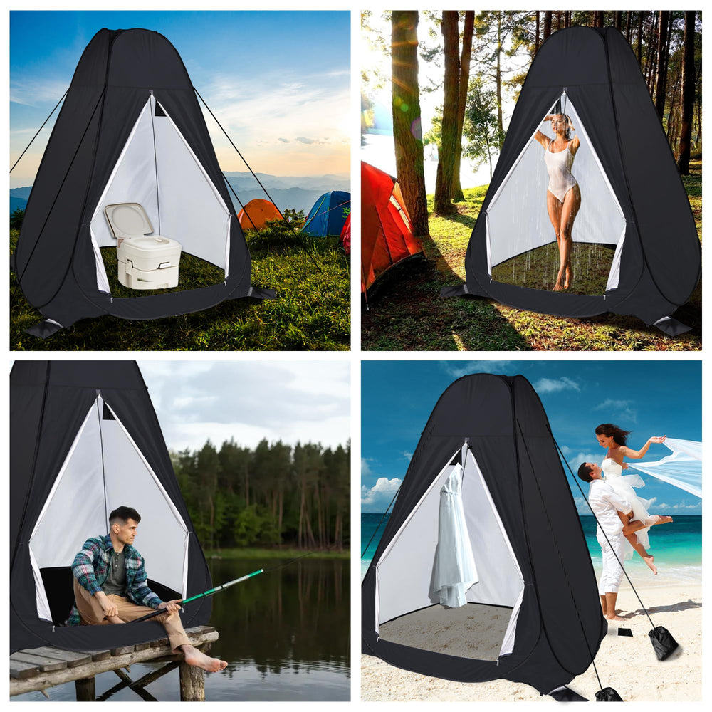 anngrowy shower privacy tent water-repellent fabric keeps interior dry
