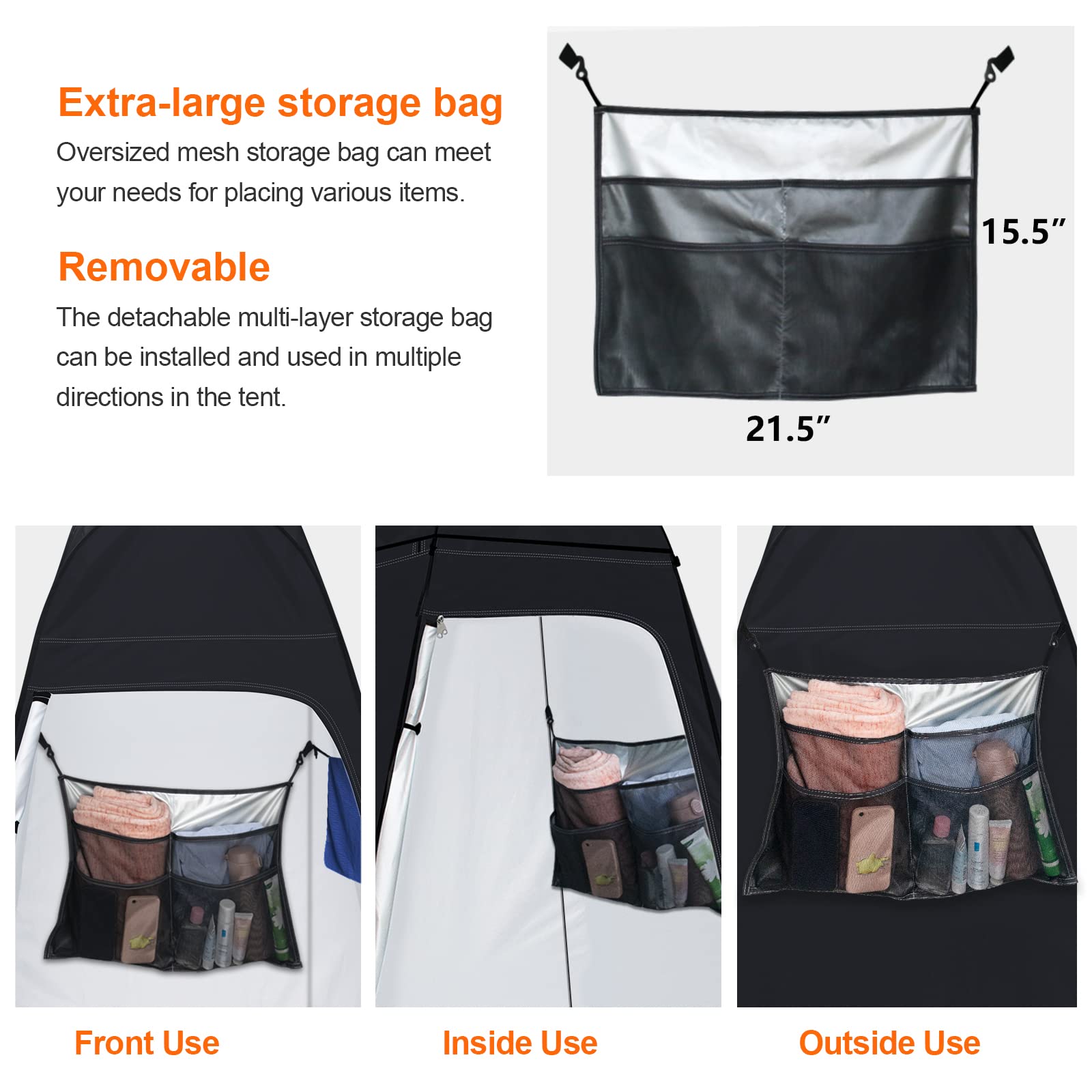 anngrowy storage pouch and clothesline keep gear organized