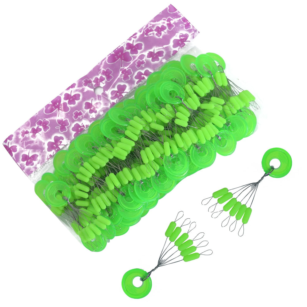 ANNIBBY 600-piece soft silicone bobber stops on fishing line