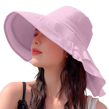 ANOTHER CHOICE Women's Sun Hat Purple – front view with wide brim