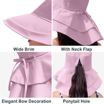 Side view highlighting wide brim and neck protection