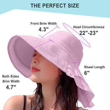 Purple sun hat rolled for travel and storage