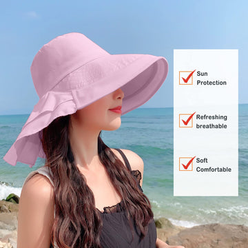Hat laid flat for packing with neck flap visible