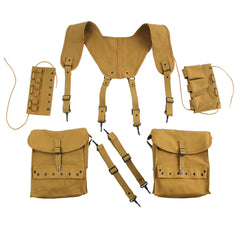 ANQIAO replica WW2 US medic field kit canvas close-up for display authenticity.