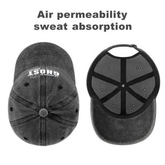Adjustable back closure on ghost hunting hat