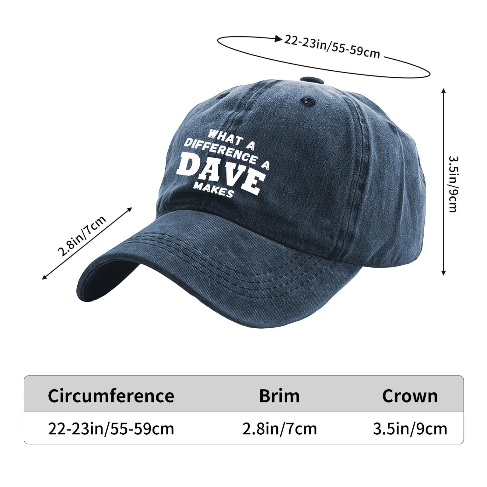 Anragon What A Differences A Dave Makes hat back closure enables adjustable, secure fit